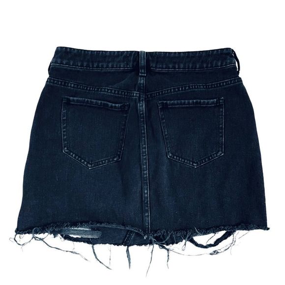EUC Pacsun Distressed Black Jean Skirt - Picture 4 of 16